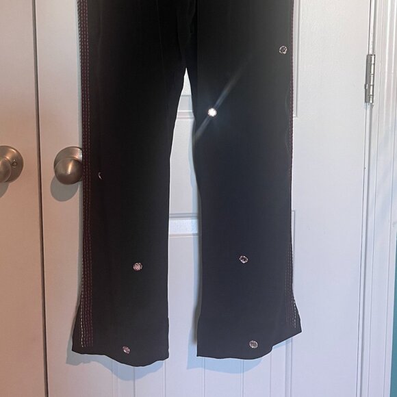 Farm Rio Black Rainbow Beaded Mirror Trim Trousers pants M sold out online - Picture 5 of 7
